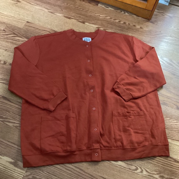 Anthony Richards Rust Snap Front Sweatshirt Size 3X - Picture 1 of 4